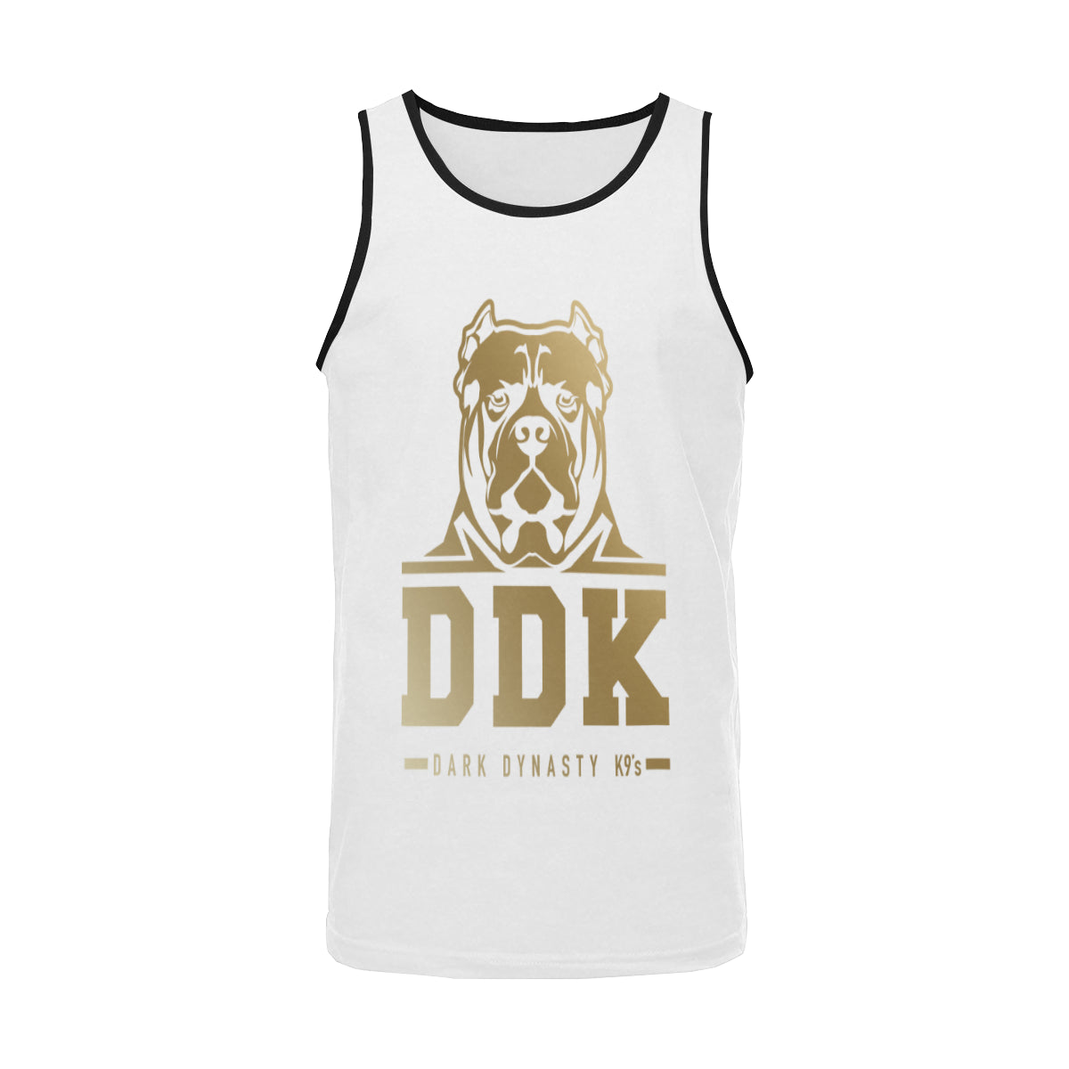 White and Gold Men's Tank