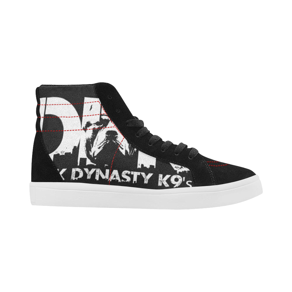 Men's High Top Casual Black and White DDK Shoes