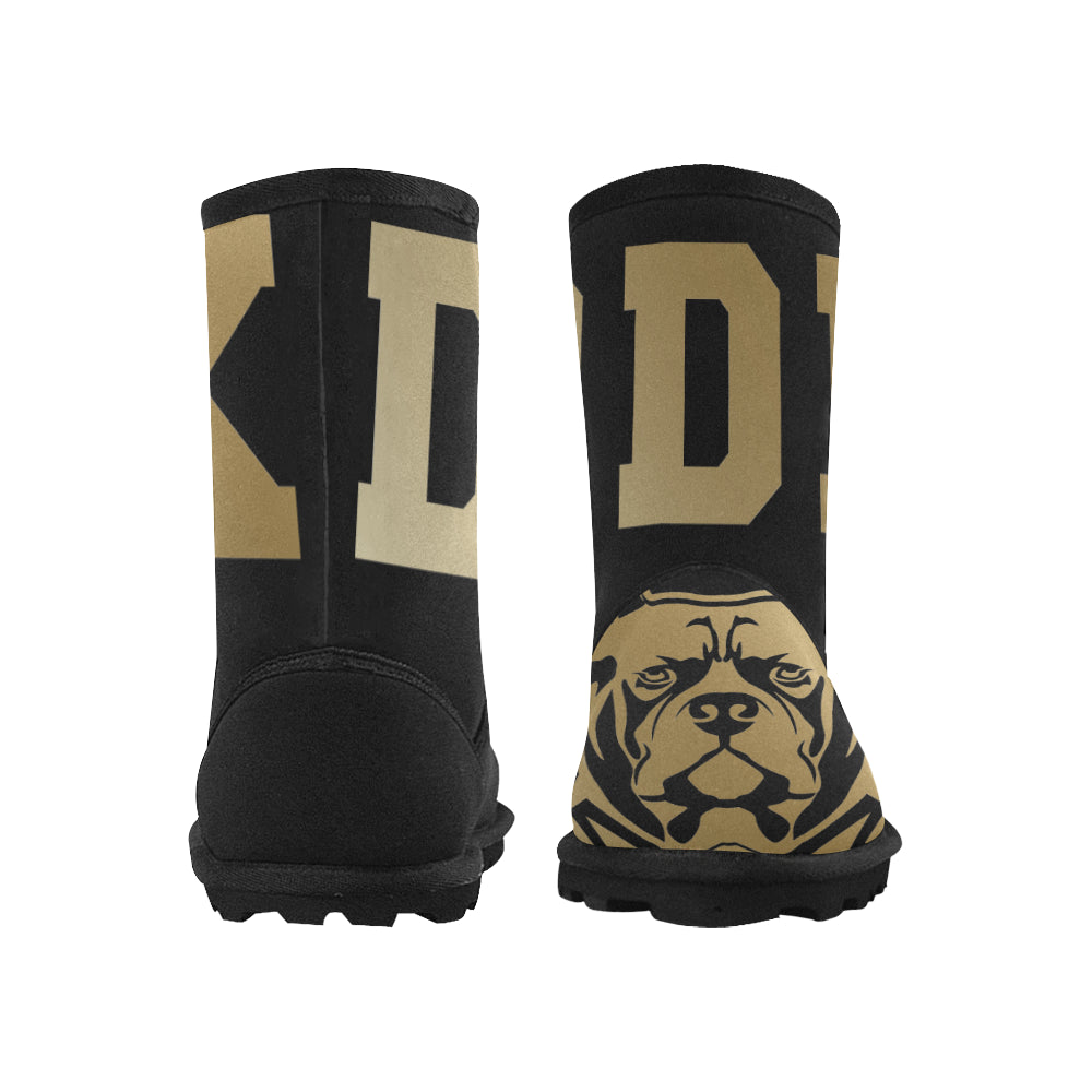 Gold and Black General DDK Kids Snow Boots