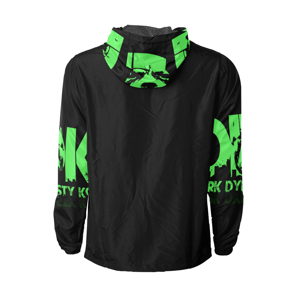 Green logo windbreaker