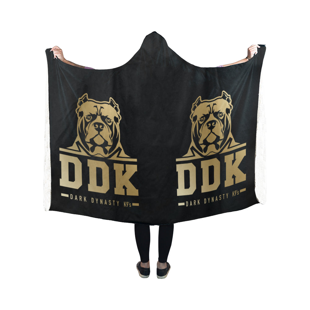 Black and Gold Hooded Blanket