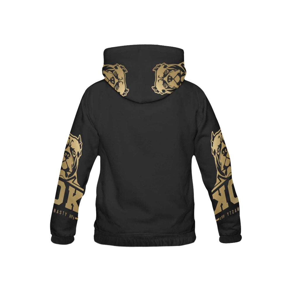 Black and Gold Kid's Hoodie