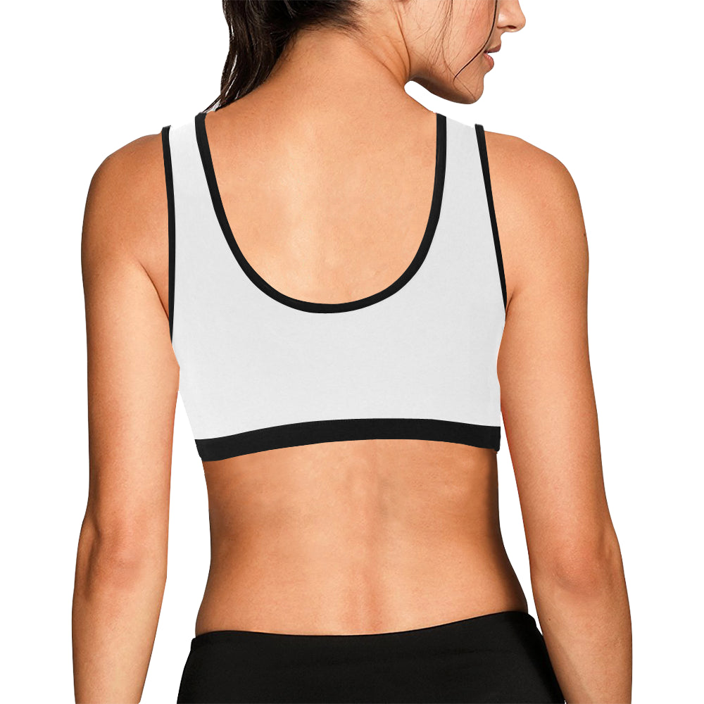 White and Gold Sports Bra