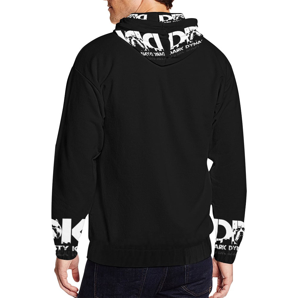 Black and white zip up