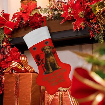 Rose Paw Print Stocking(Red)