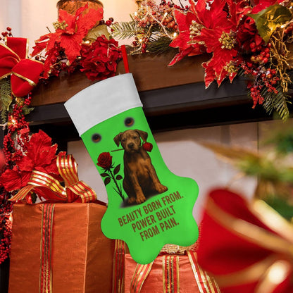 Rose Paw Print Stocking(Green)