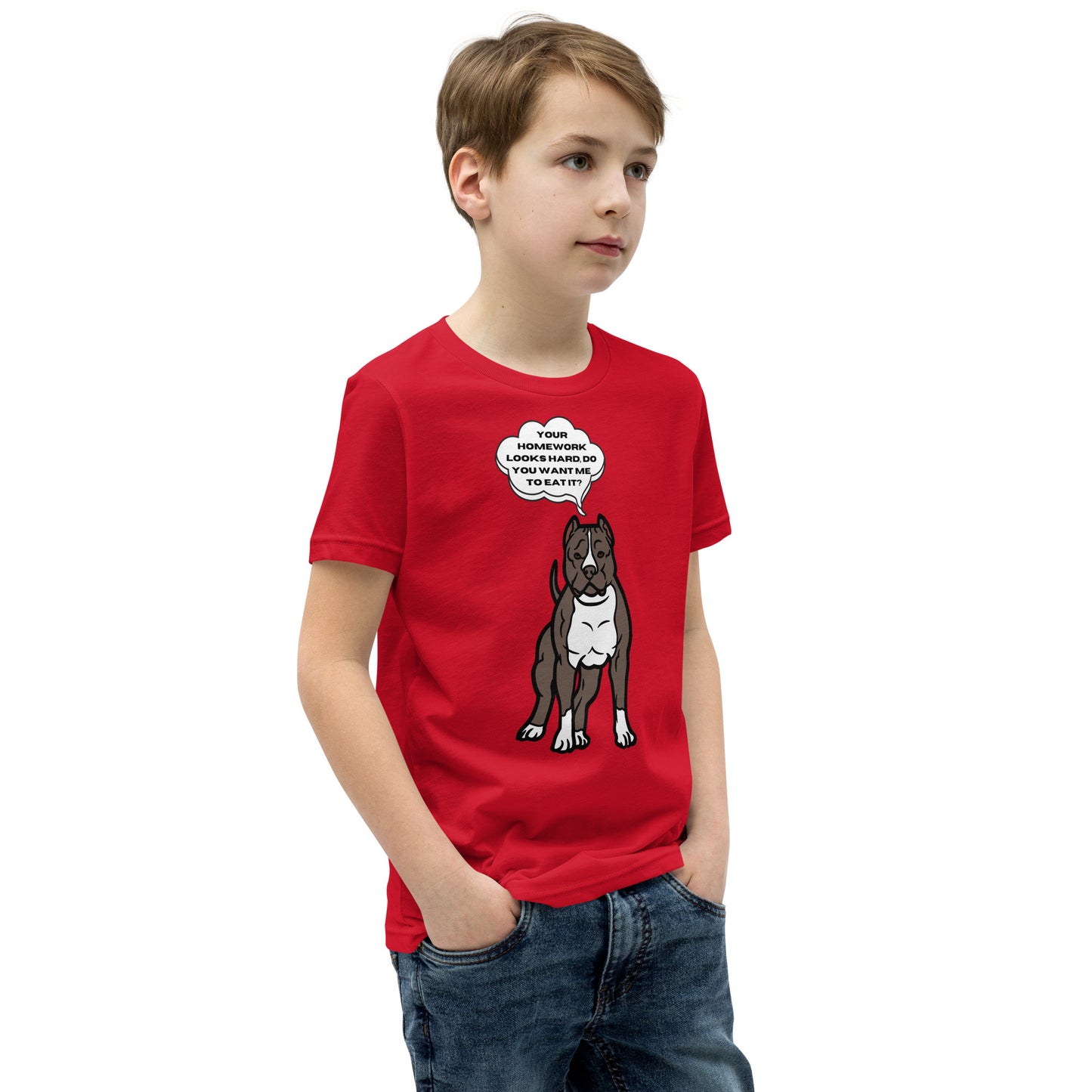 Eat Your Homework Youth Short Sleeve T-Shirt