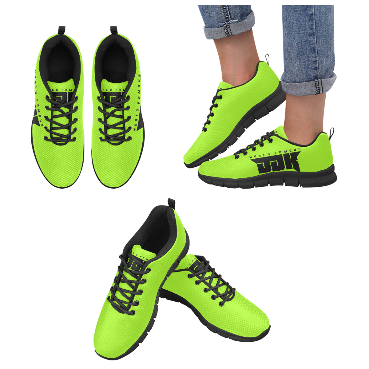 Womens world famous lime green shoes