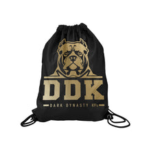 Load image into Gallery viewer, Black and Gold General Drawstring Bag
