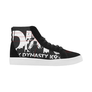 Men's High Top Casual Black and White DDK Shoes