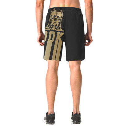 Black and Gold Beach Shorts