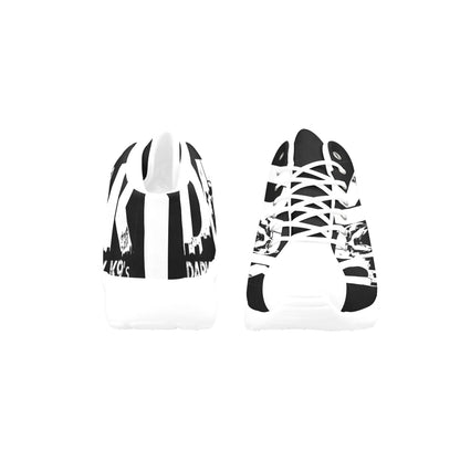 Black and White Mens Basketball Shoes Men's Basketball Training Shoes (Model 47502)