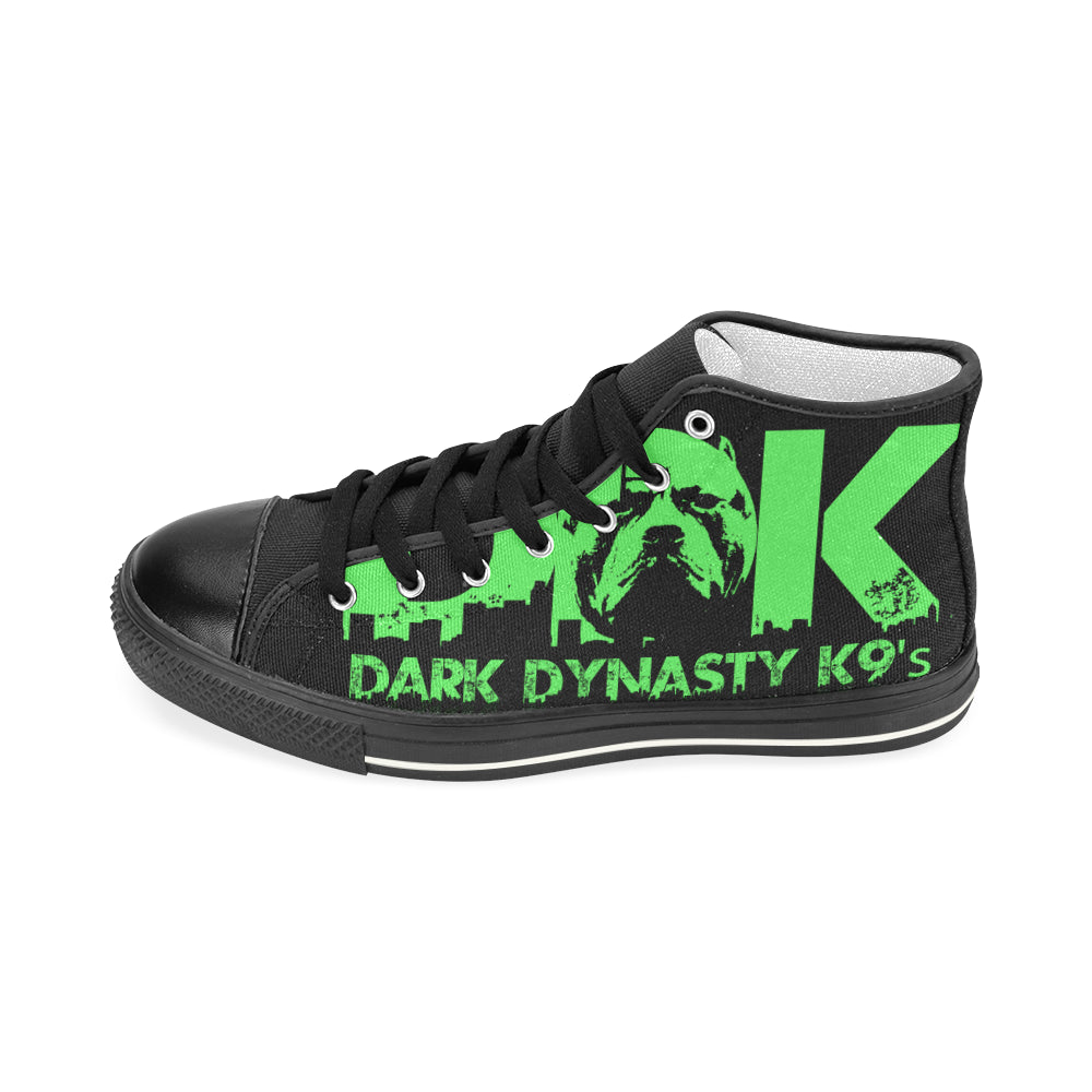 ~*~ ONLY AVAILABLE FOR A LIMITED TIME ~*~Green logo Women's High Top Canvas Shoes
