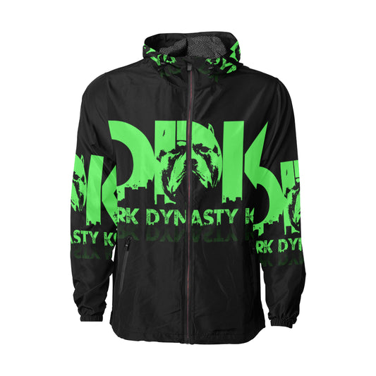 Green logo windbreaker