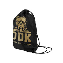 Load image into Gallery viewer, Black and Gold General Drawstring Bag
