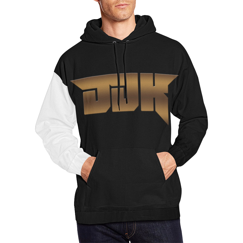 Men's Mis-matched Black and White Hoodie