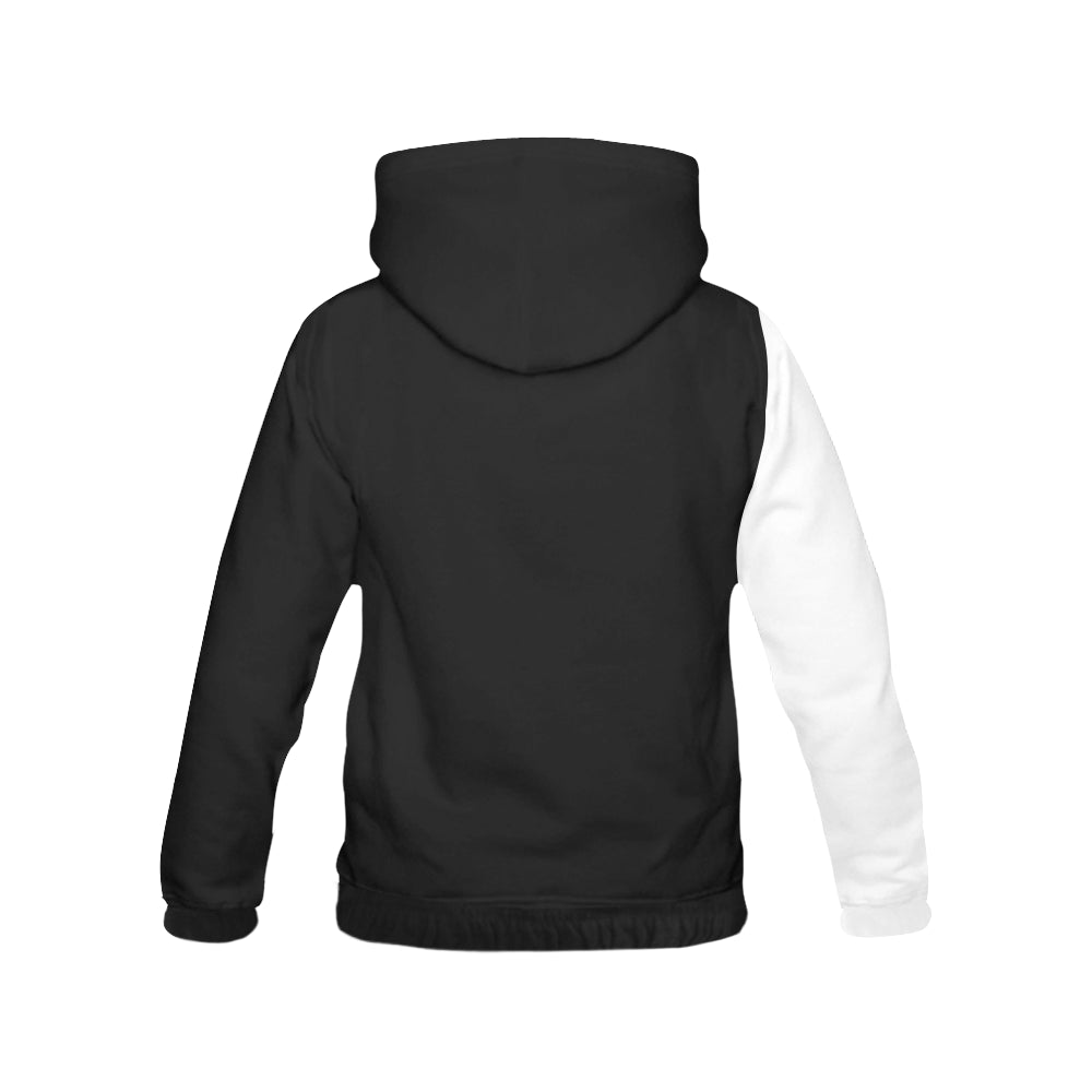 Men's Mis-matched Black and White Hoodie