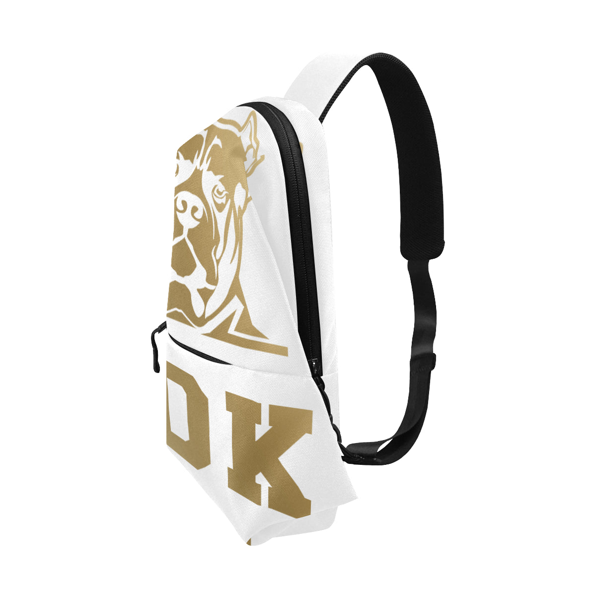 Gold and White Chest Bag