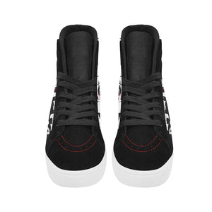 Men's High Top Casual Black and White DDK Shoes