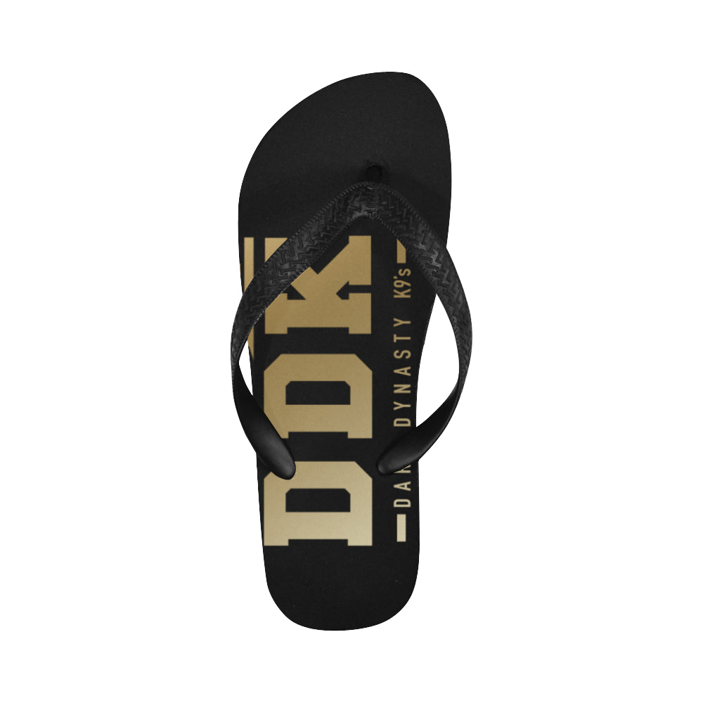 Gold and Black General Flip Flops Flip Flops for Men/Women (Model 040)