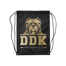 Load image into Gallery viewer, Black and Gold General Drawstring Bag