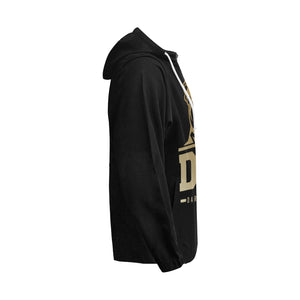 Black and Gold Zip Up Hoodie