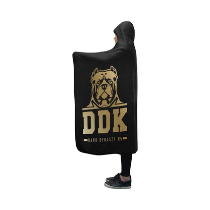 Black and Gold Hooded Blanket