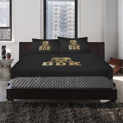 Black and Gold 3 Piece Bed Sheet Set