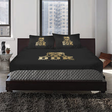 Load image into Gallery viewer, Black and Gold 3 Piece Bed Sheet Set