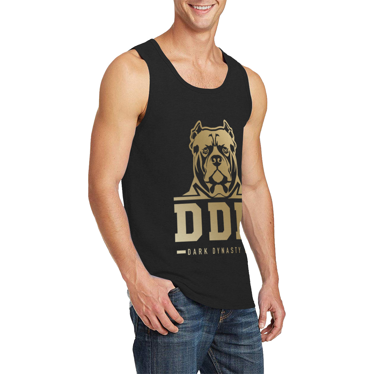 Gold and Black General Mens Tank