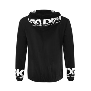 Black and white zip up