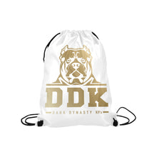 Load image into Gallery viewer, White and Gold General Drawstring Bag