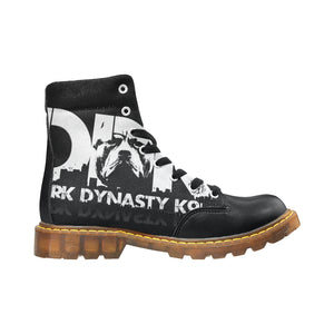 Women's Round Toe Black and White DDK Boots
