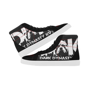 Women's High Top Casual Black and White DDK Shoes