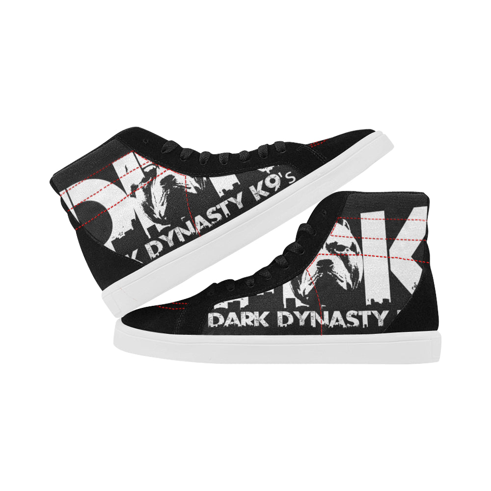 Men's High Top Casual Black and White DDK Shoes