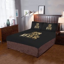 Load image into Gallery viewer, Black and Gold 3 Piece Bed Sheet Set