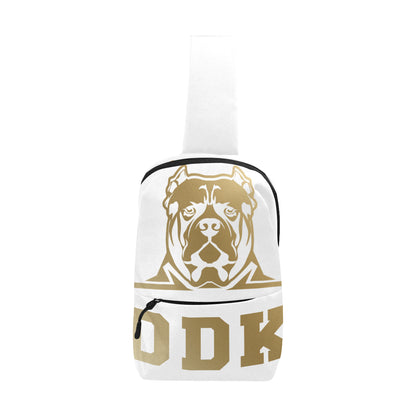 Gold and White Chest Bag