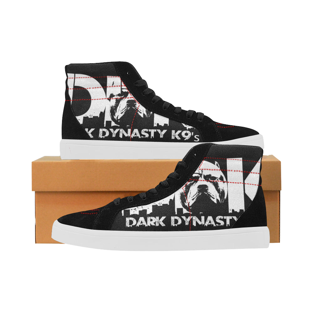 Women's High Top Casual Black and White DDK Shoes