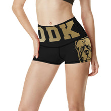 Load image into Gallery viewer, Black and Gold Yoga Shorts