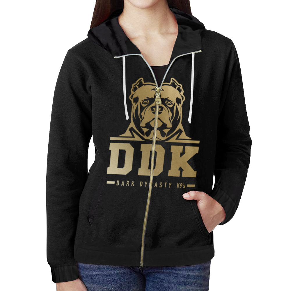 Woman's Gold Logo Zip Up
