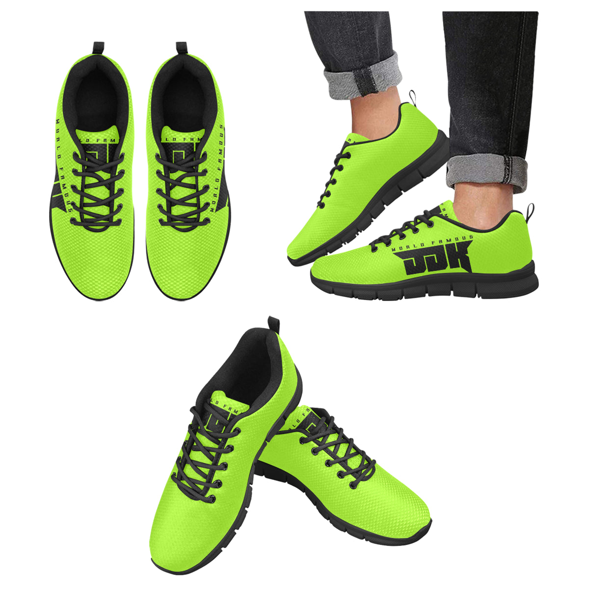 Mens world famous lime green shoes
