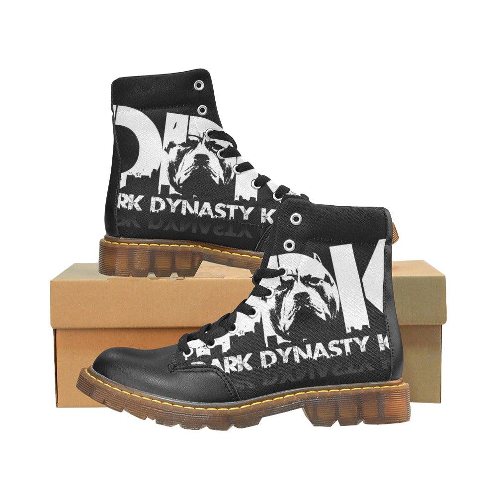 Women's Round Toe Black and White DDK Boots