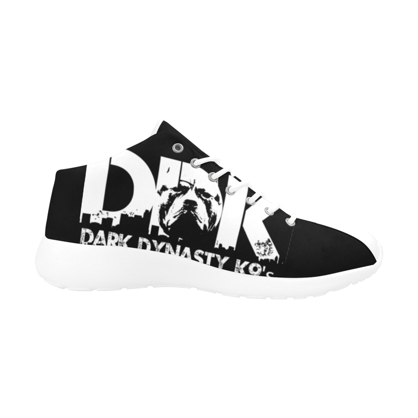 Black and White Mens Basketball Shoes Men's Basketball Training Shoes (Model 47502)