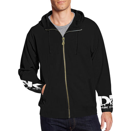 Black and white zip up