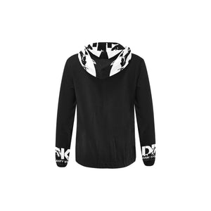 Black and white zip up