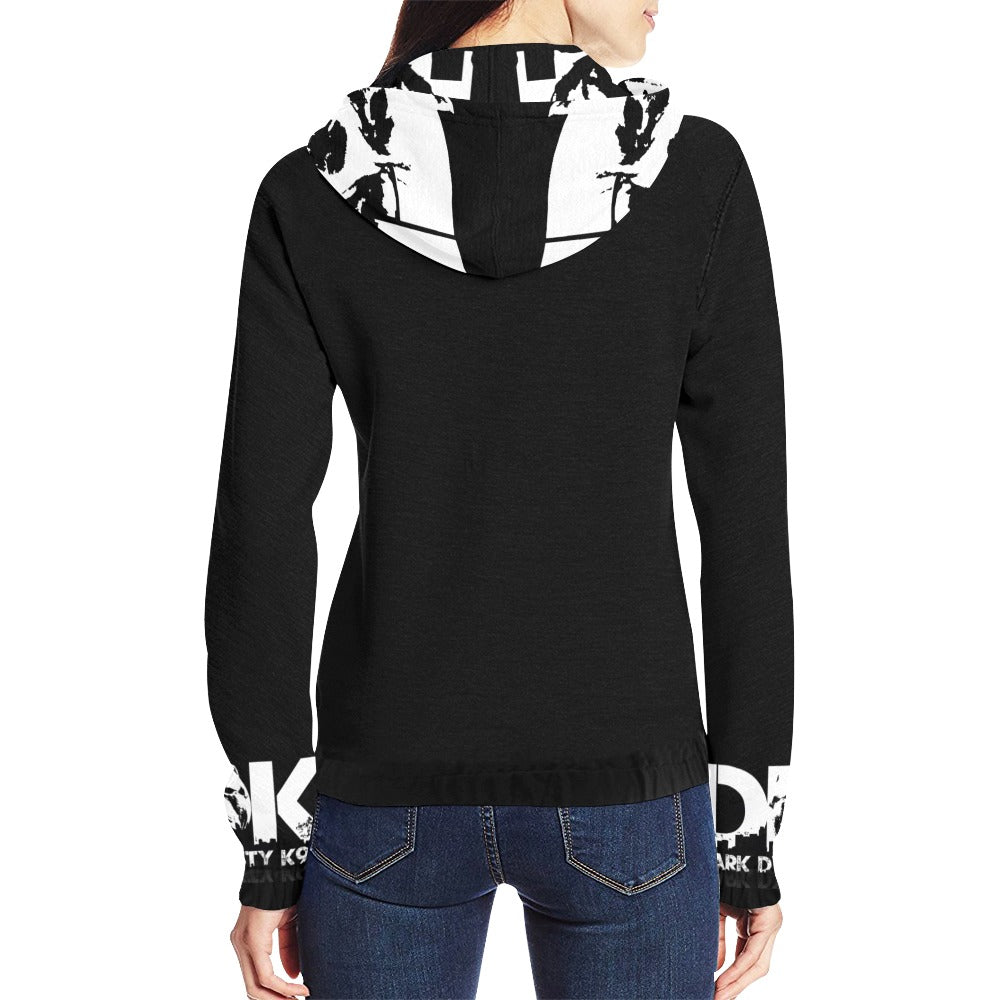 Black and white zip up