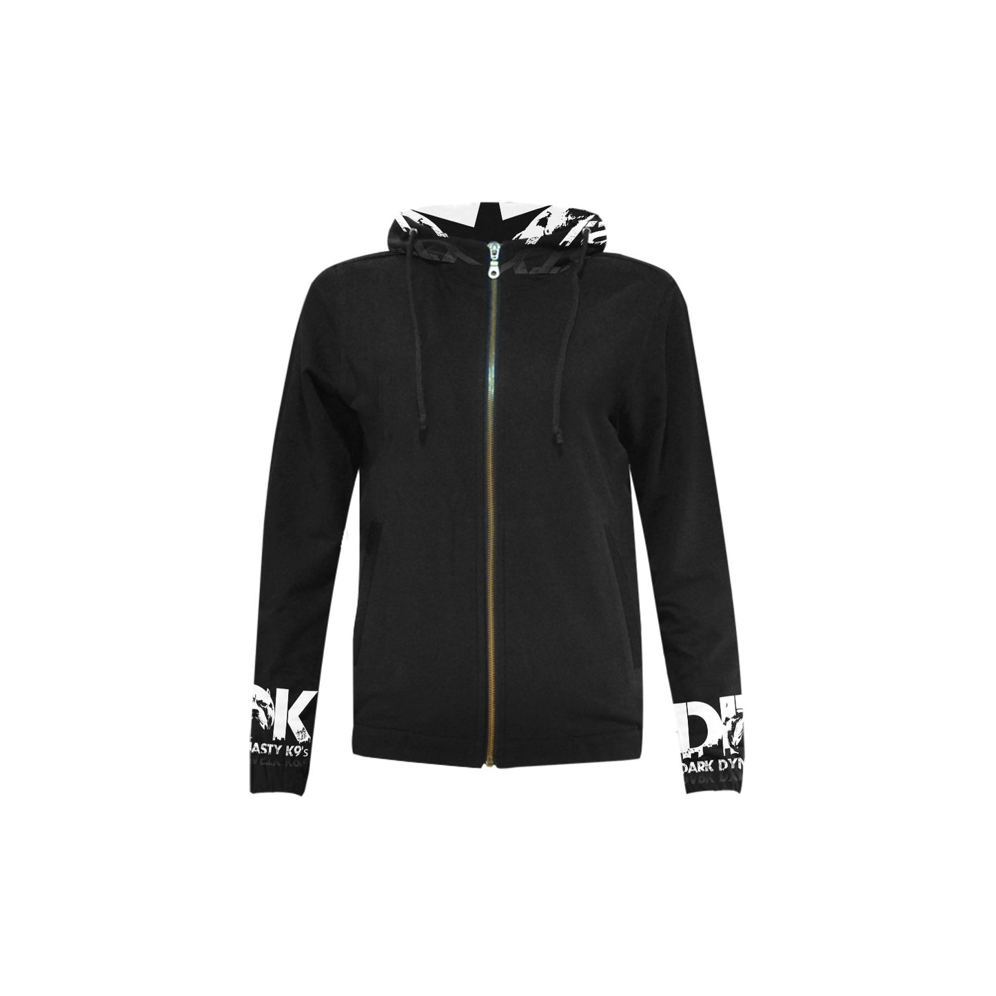 Black and white zip up