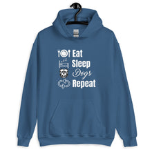 Load image into Gallery viewer, Eat Sleep Dogs Repeat Unisex Hoodie