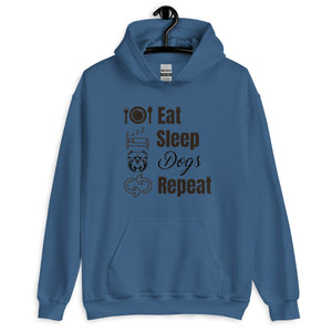 Eat Sleep Dogs Repeat Unisex Hoodie