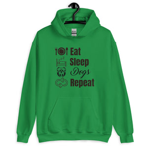 Eat Sleep Dogs Repeat Unisex Hoodie